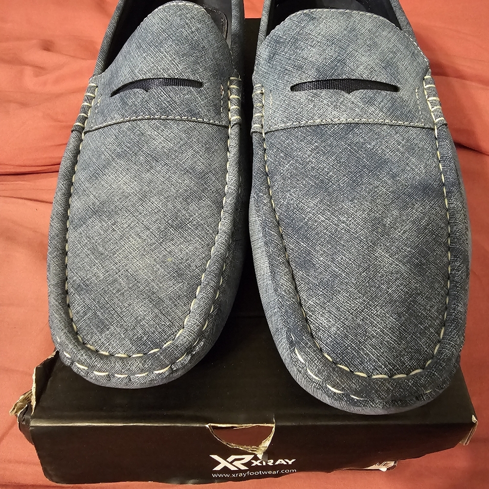 XRay Men's Loafers Slip On shoes. Blue Denim color. Size 12